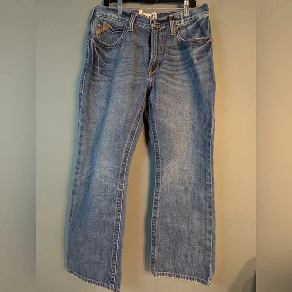 Ariat m4 low rise mens 34x30 jeans straight leg medium wash - Picture 1 of 12